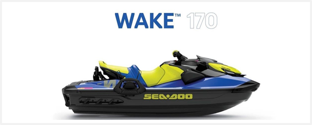 SEA-DOO WAKE 170 2021 модельного года - отличный выбор для семейного отдыха для занятий вейкбордингом или водными лыжами.